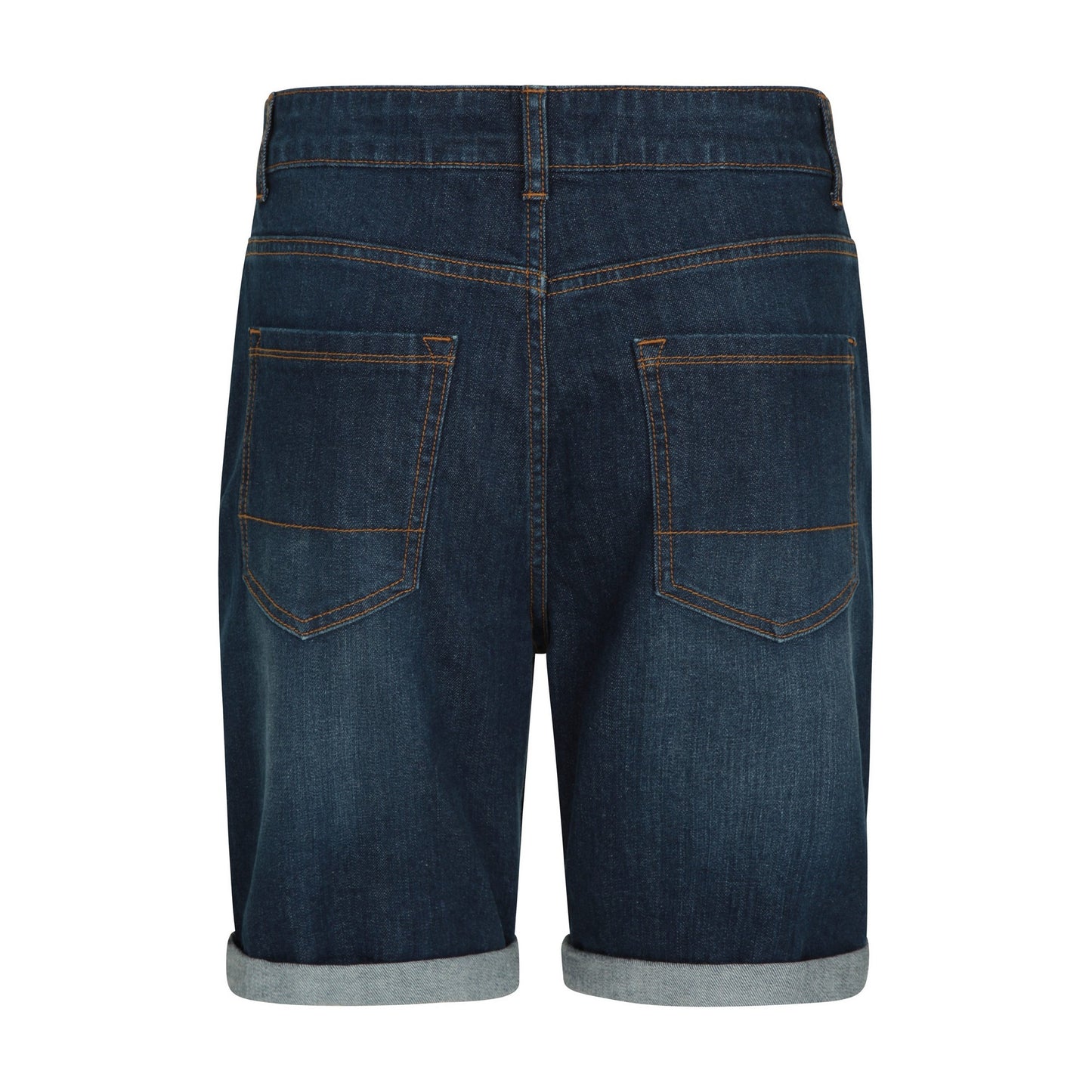 Dark Blue - Back - Mountain Warehouse Mens Denim Turned Up Hem Shorts