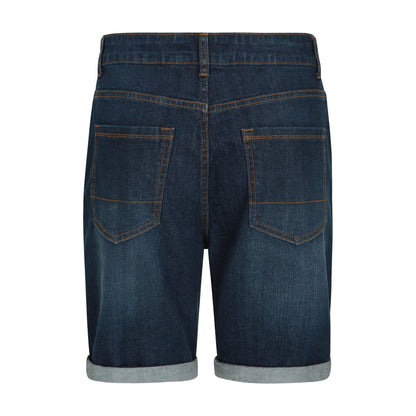 Dark Blue - Back - Mountain Warehouse Mens Denim Turned Up Hem Shorts