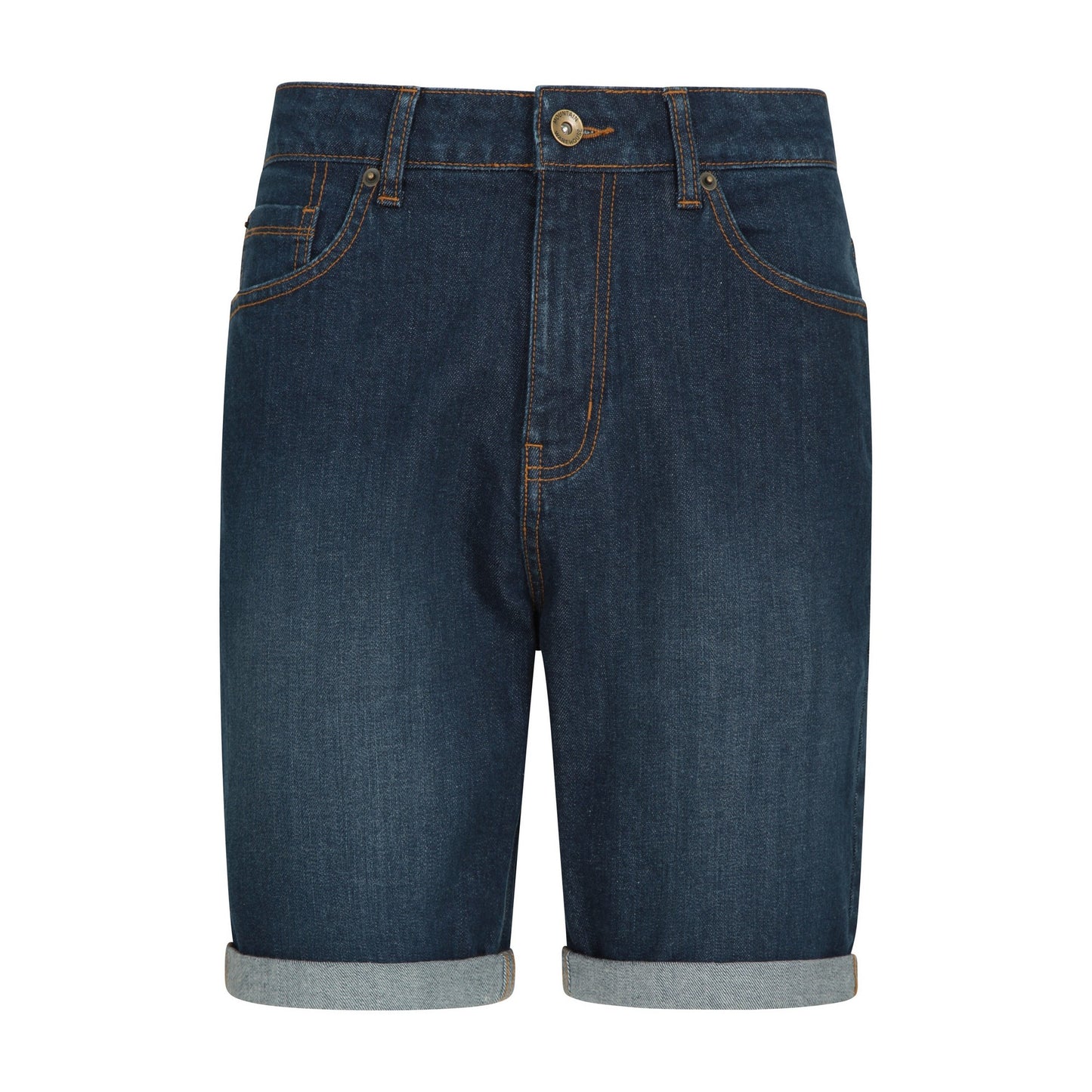 Dark Blue - Front - Mountain Warehouse Mens Denim Turned Up Hem Shorts