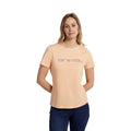 Peach - Side - Animal Womens-Ladies Marina Logo Organic T-Shirt