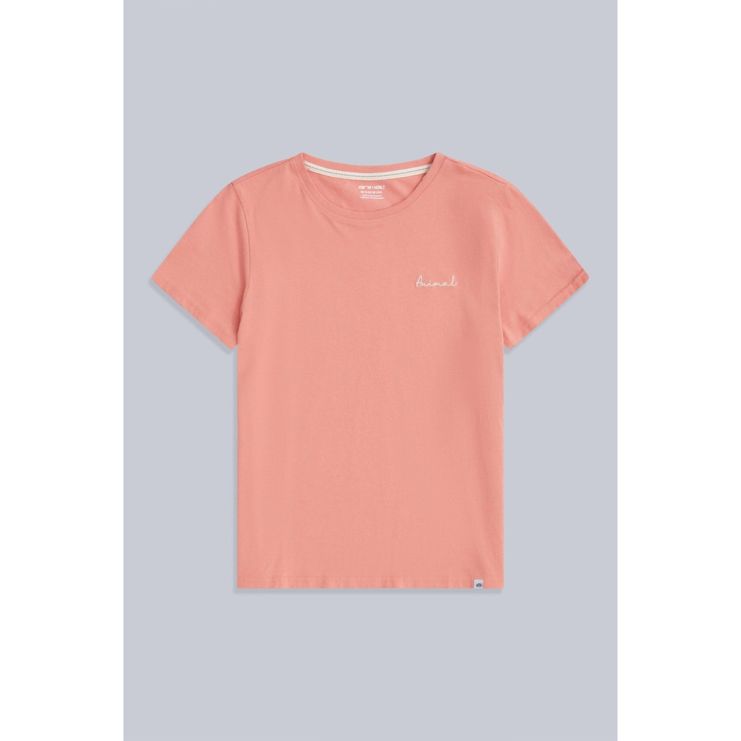 Pink - Front - Animal Womens-Ladies Marina Logo Organic T-Shirt
