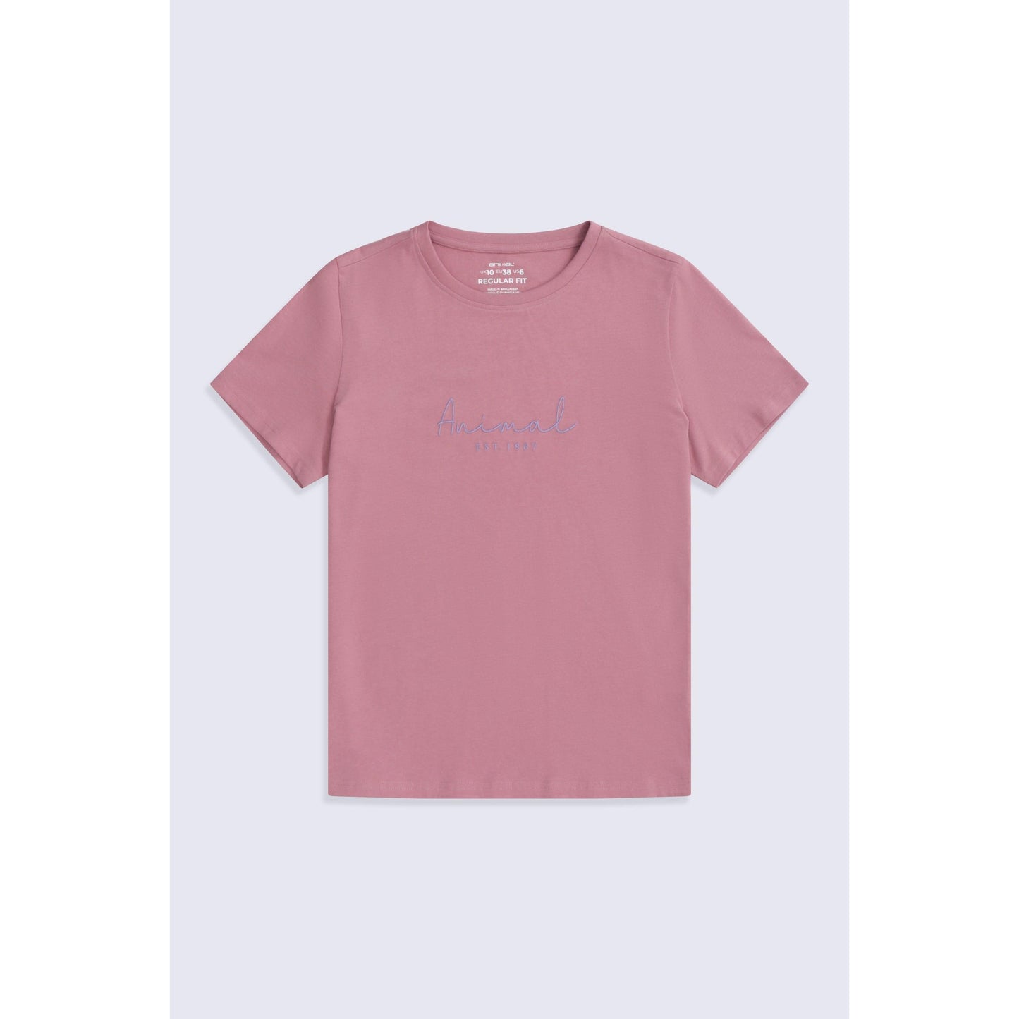 Light Pink - Front - Animal Womens-Ladies Marina Logo Organic T-Shirt