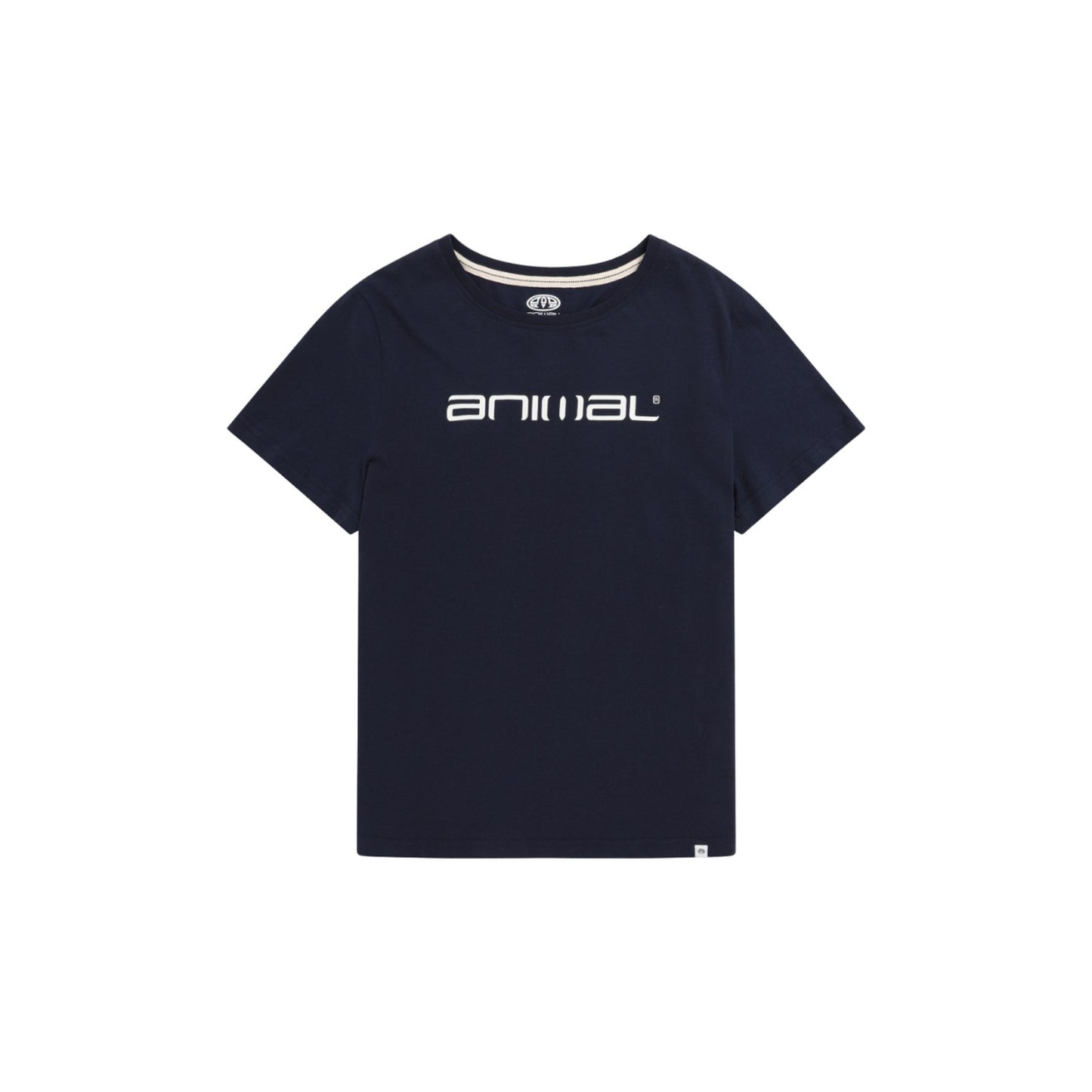 Navy - Front - Animal Womens-Ladies Marina Logo Organic T-Shirt