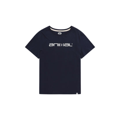 Navy - Front - Animal Womens-Ladies Marina Logo Organic T-Shirt