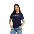 Navy - Side - Animal Womens-Ladies Marina Logo Organic T-Shirt