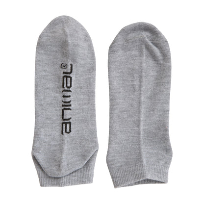 White-Grey-Black - Side - Animal Womens-Ladies Ronnie Recycled Ankle Socks (Pack of 3)