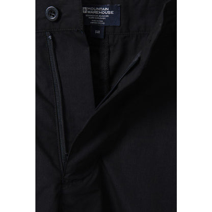Black - Close up - Mountain Warehouse Mens Trek Cargo Shorts