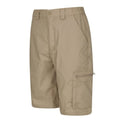 Beige - Side - Mountain Warehouse Mens Trek Cargo Shorts