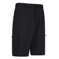 Black - Side - Mountain Warehouse Mens Trek Cargo Shorts