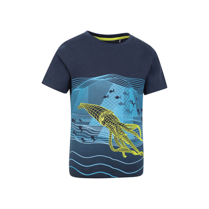 Blue - Lifestyle - Mountain Warehouse Childrens-Kids Sid The Squid Organic Cotton T-Shirt