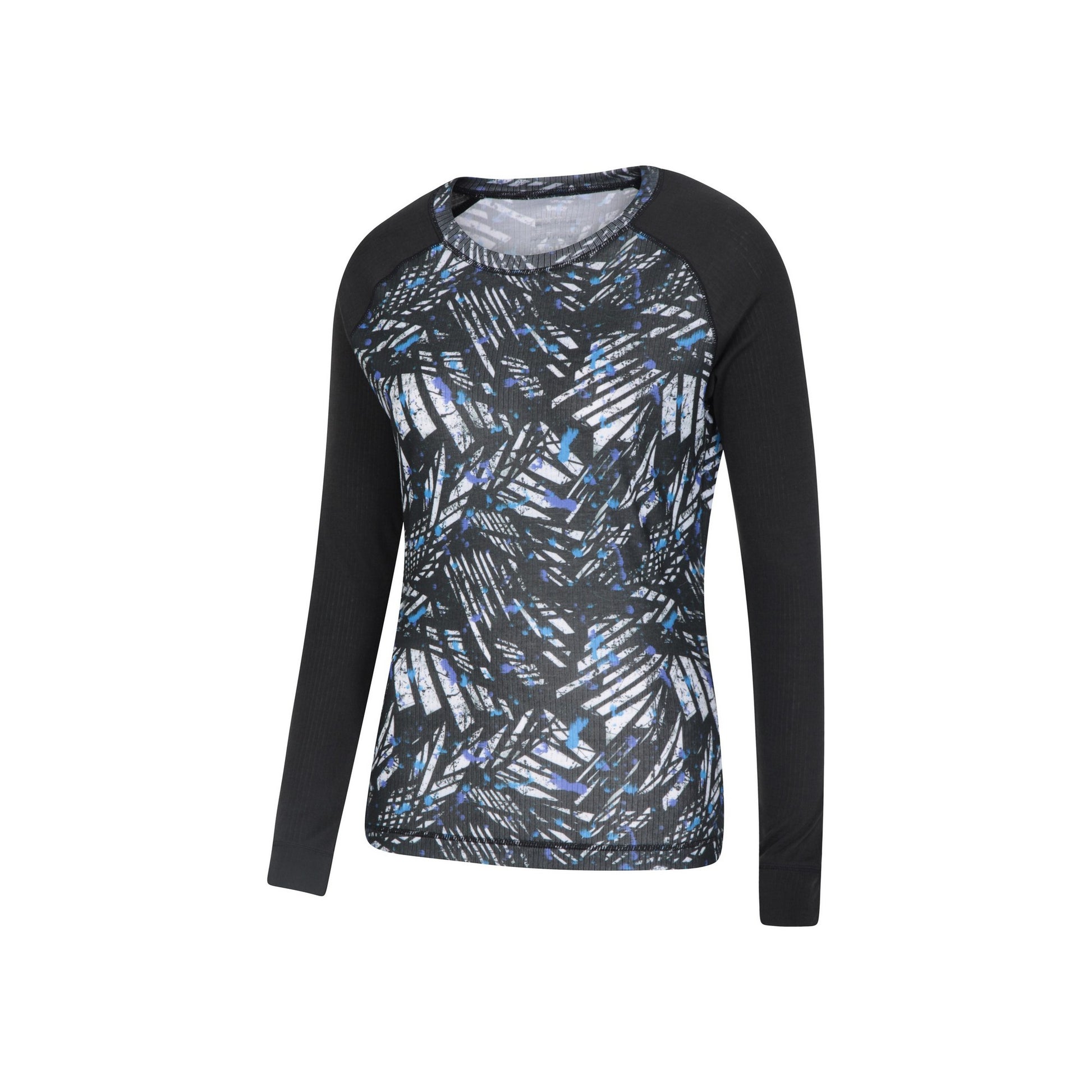 Grey - Back - Mountain Warehouse Womens-Ladies Talus Printed Thermal Top