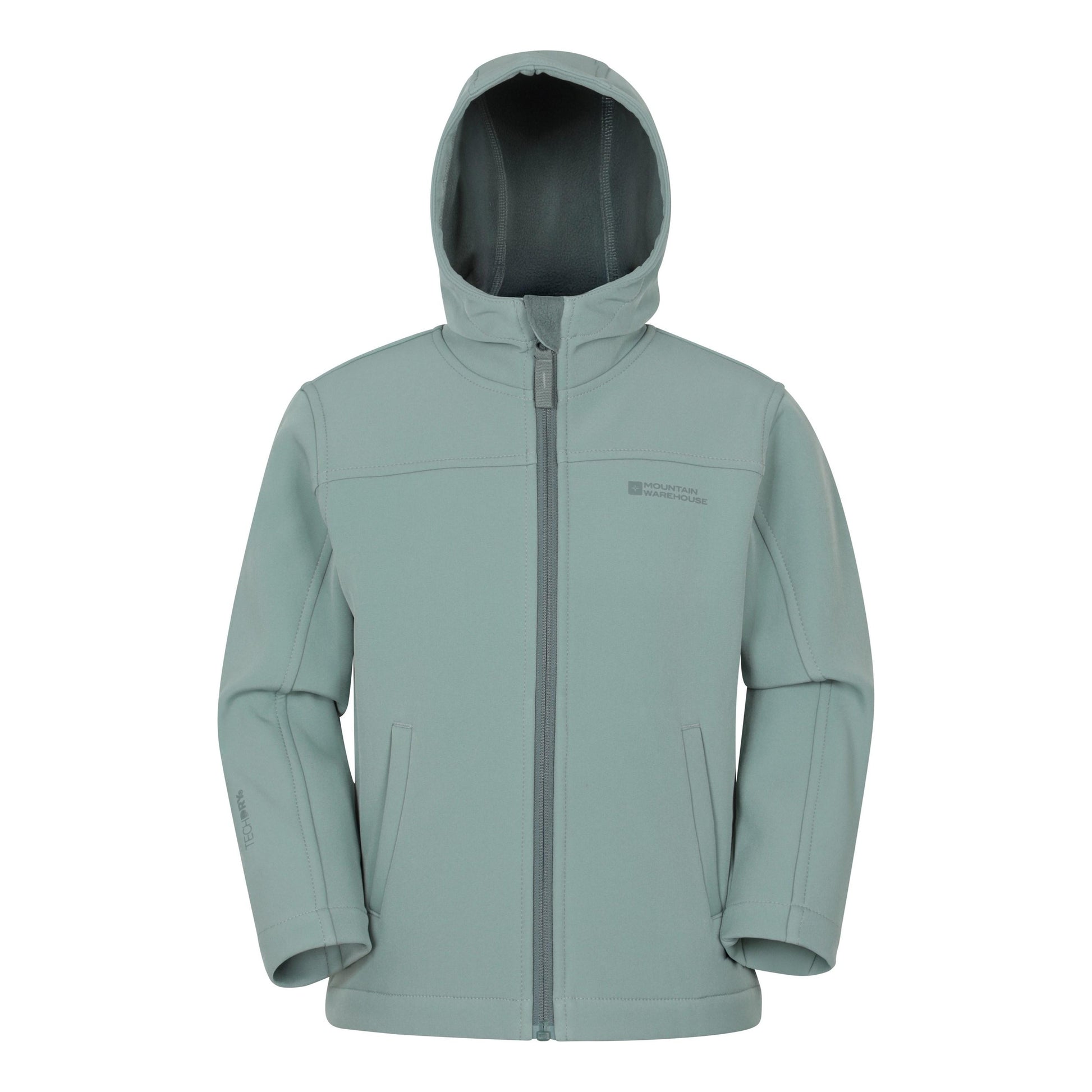 Light Khaki - Front - Mountain Warehouse Childrens-Kids Water Resistant Soft Shell Jacket