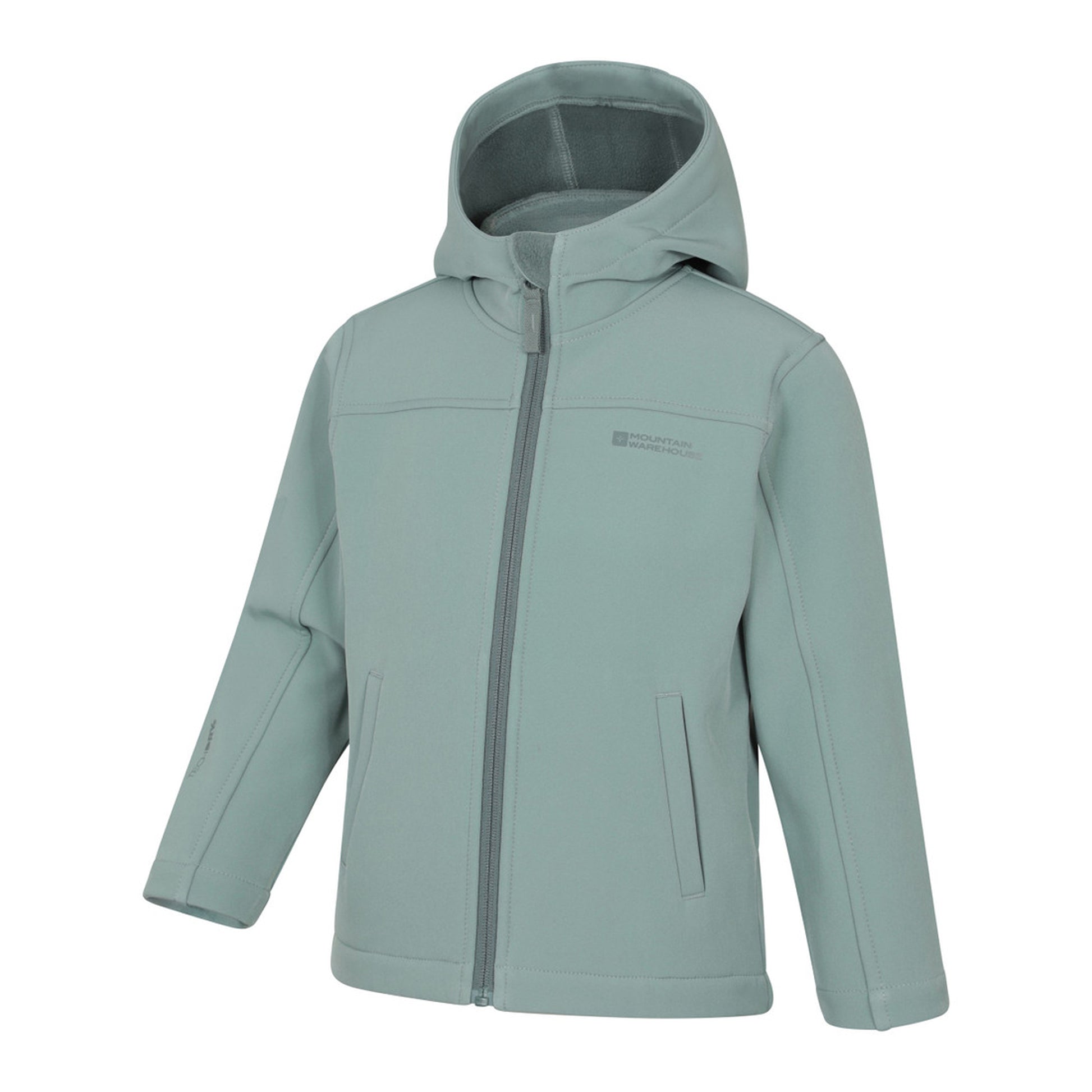 Light Khaki - Side - Mountain Warehouse Childrens-Kids Water Resistant Soft Shell Jacket