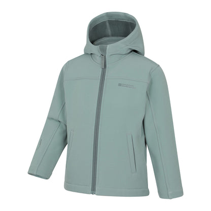 Light Khaki - Side - Mountain Warehouse Childrens-Kids Water Resistant Soft Shell Jacket