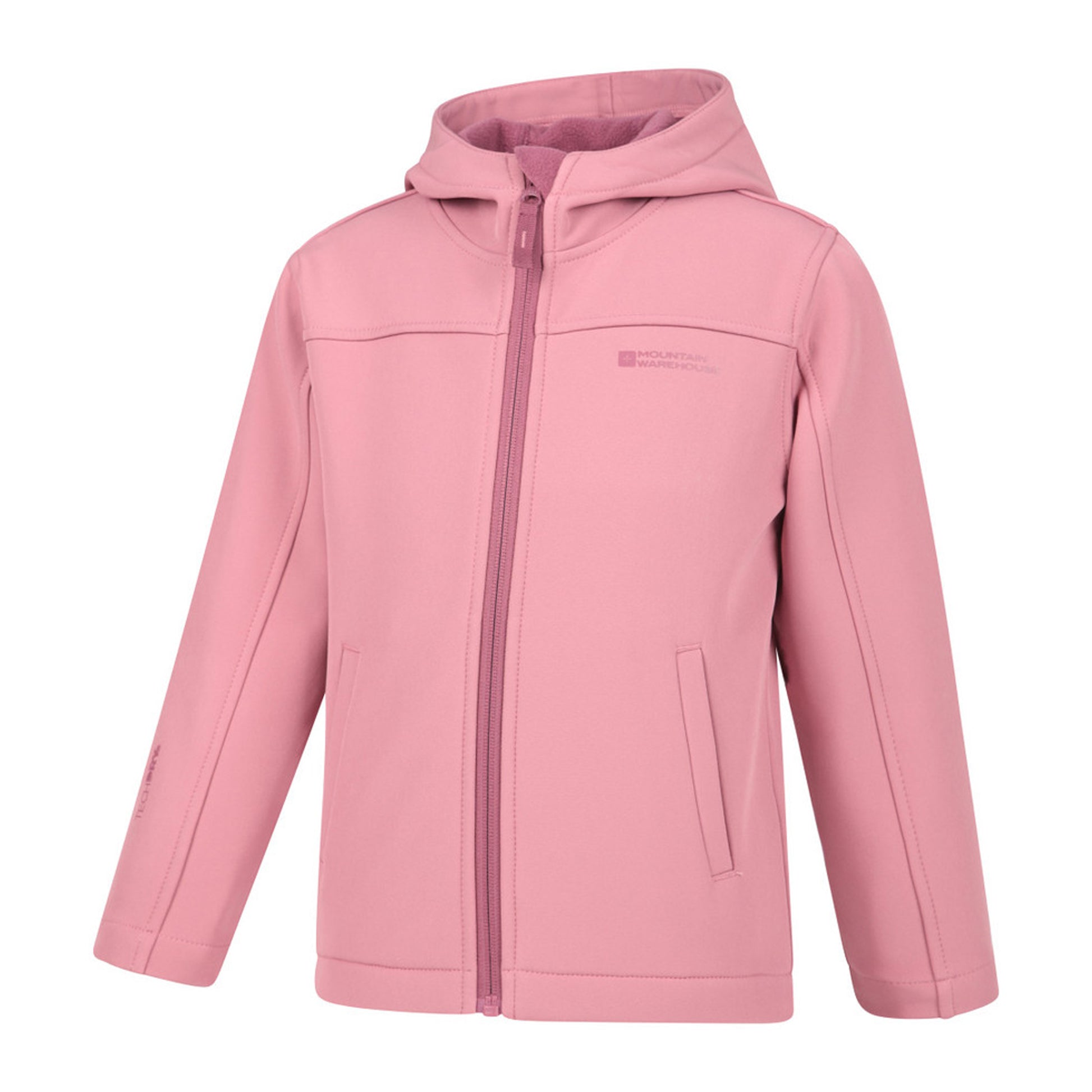 Light Pink - Lifestyle - Mountain Warehouse Childrens-Kids Water Resistant Soft Shell Jacket