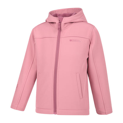 Light Pink - Lifestyle - Mountain Warehouse Childrens-Kids Water Resistant Soft Shell Jacket