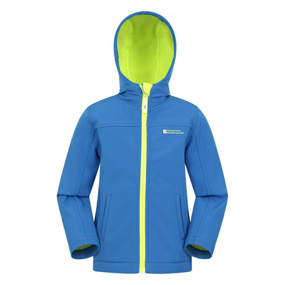 Cobalt - Front - Mountain Warehouse Childrens-Kids Water Resistant Soft Shell Jacket