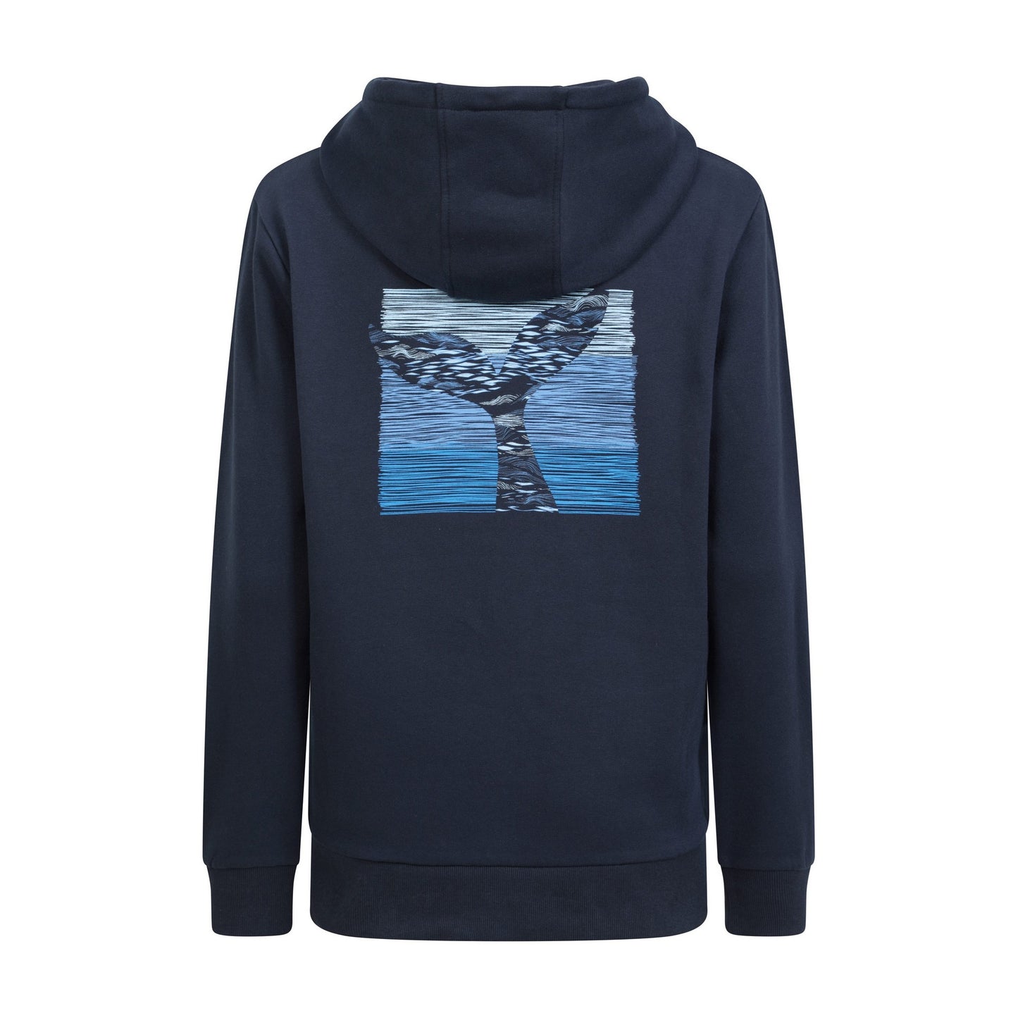 Navy - Back - Mountain Warehouse Womens-Ladies Whale Tail Regular Drawstring Hoodie