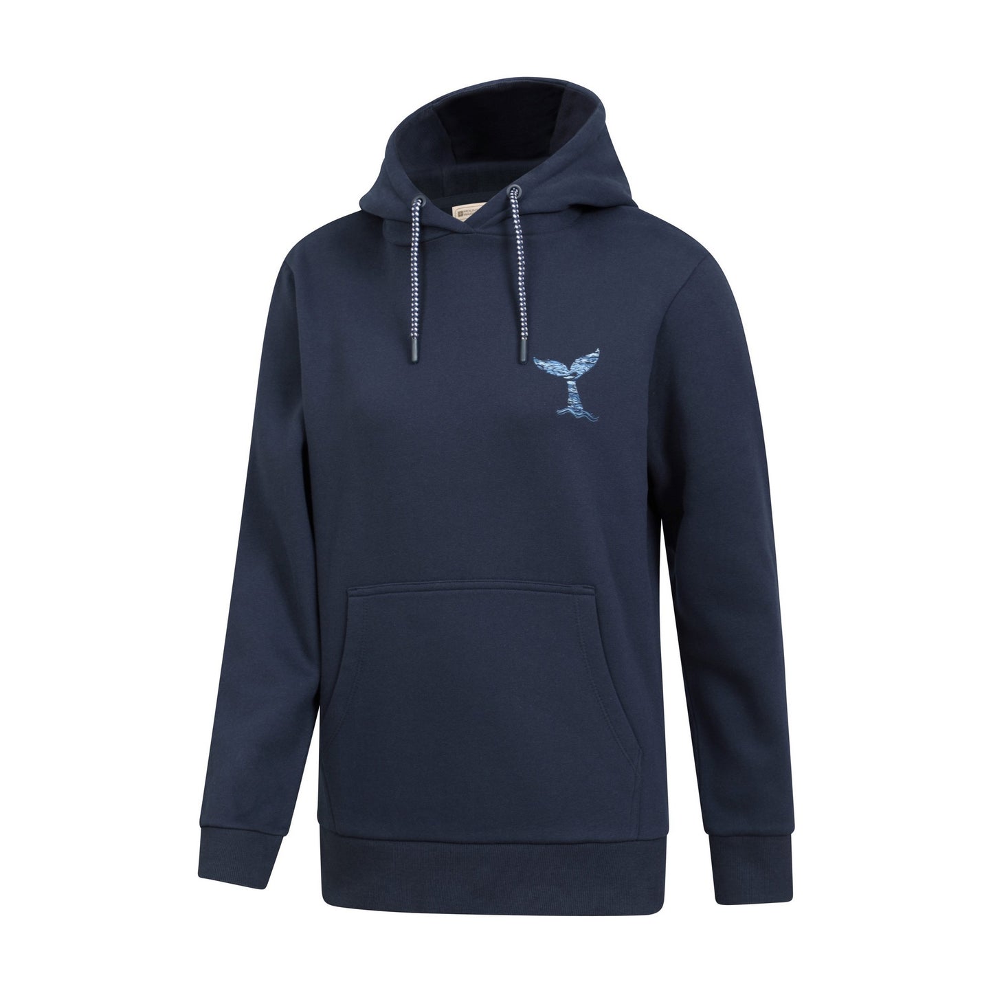 Navy - Side - Mountain Warehouse Womens-Ladies Whale Tail Regular Drawstring Hoodie