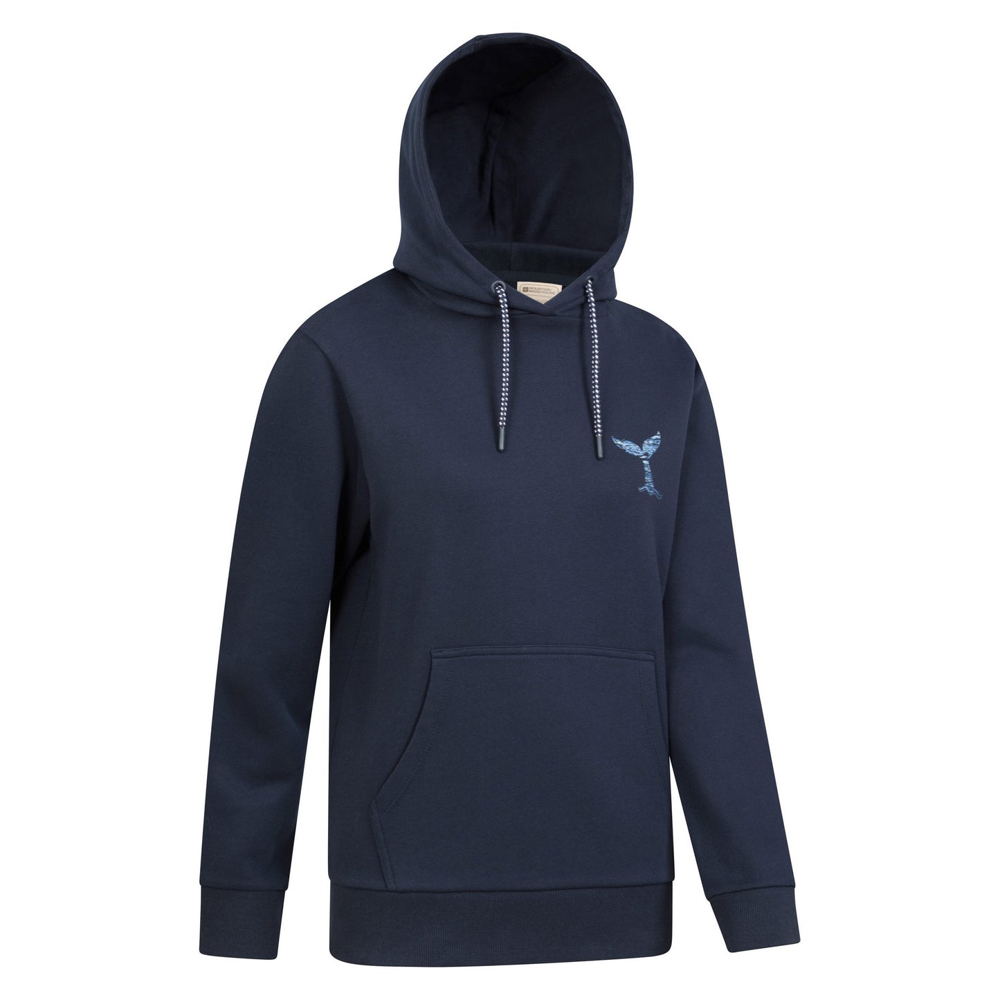 Navy - Lifestyle - Mountain Warehouse Womens-Ladies Whale Tail Regular Drawstring Hoodie