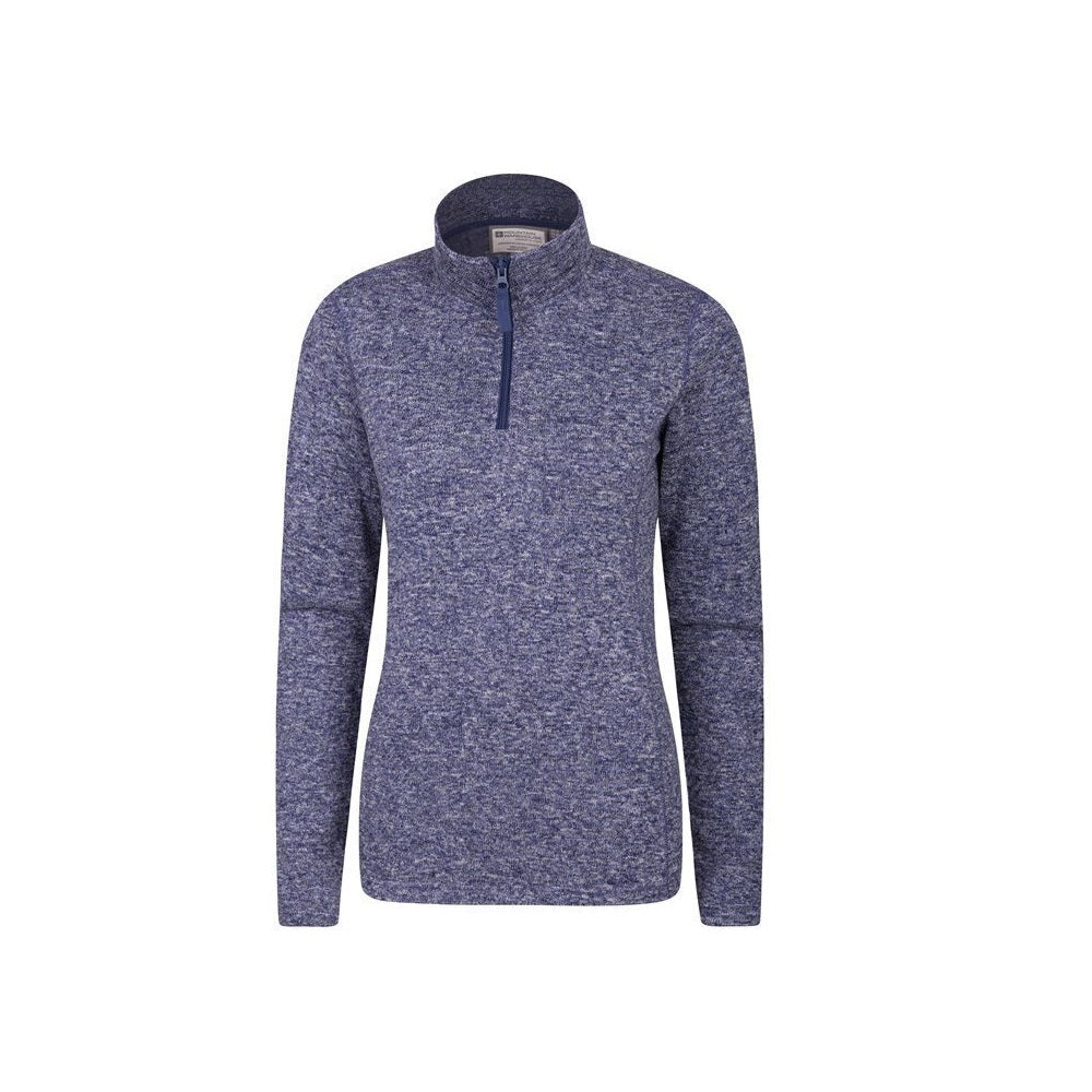 Navy - Front - Mountain Warehouse Womens-Ladies Idris Fleece Top