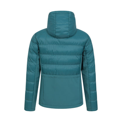 Teal - Back - Mountain Warehouse Womens-Ladies Turbine Padded Soft Shell Jacket