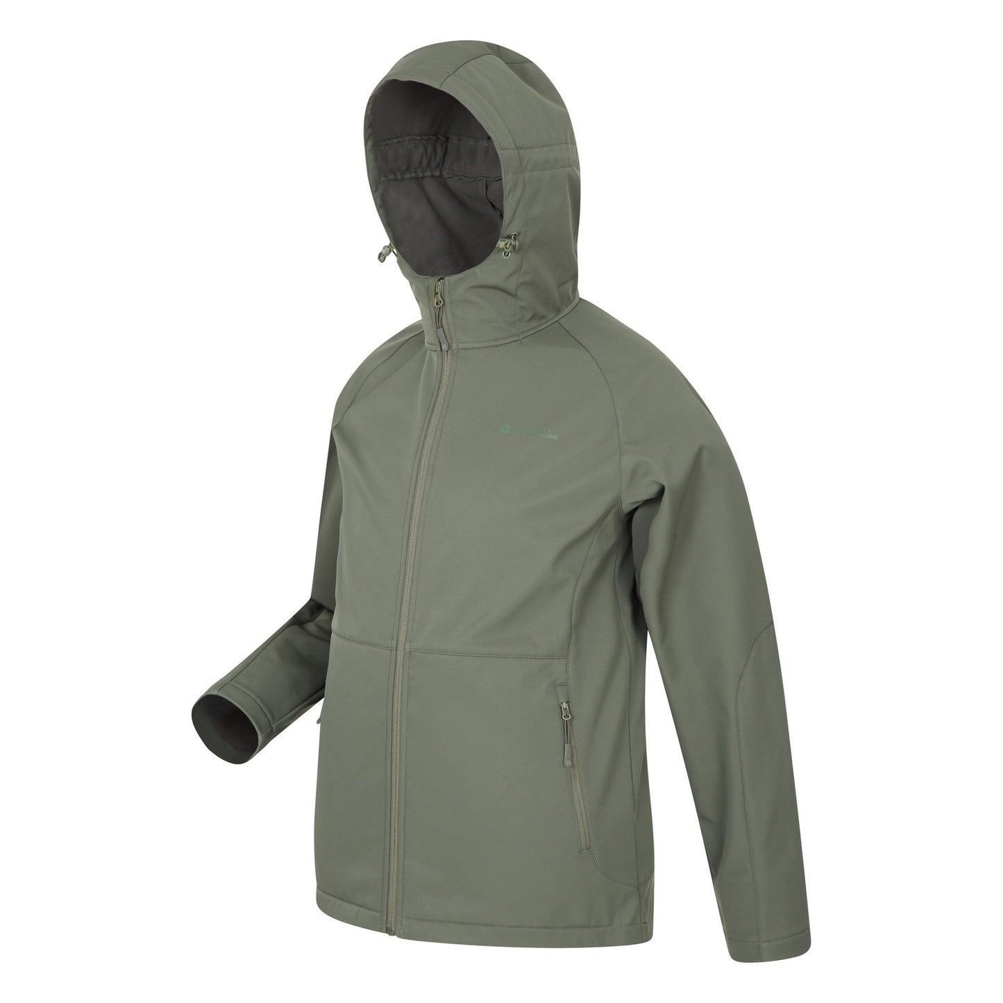 Light Khaki - Side - Mountain Warehouse Mens Helsinki Recycled Polyester Soft Shell Jacket