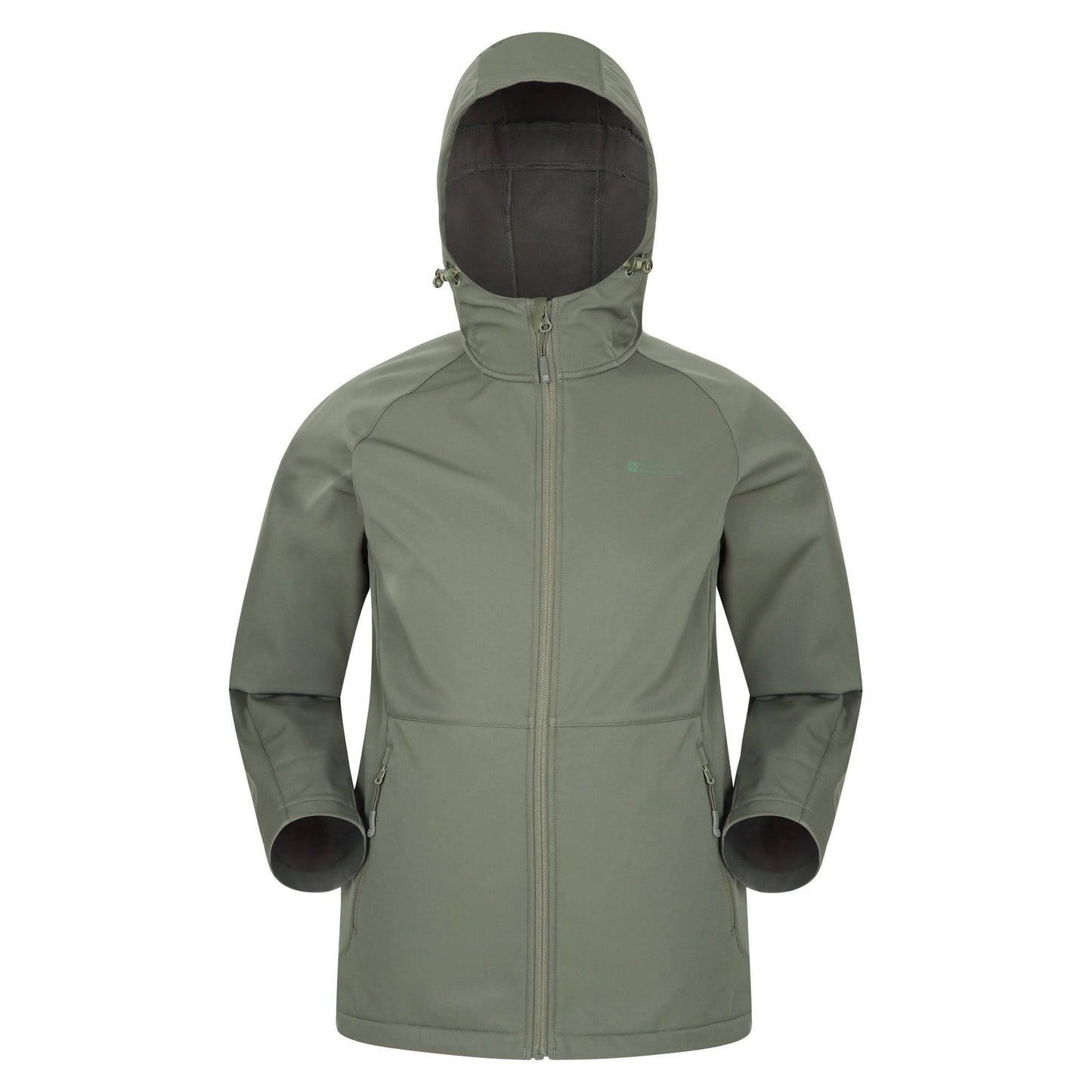 Light Khaki - Front - Mountain Warehouse Mens Helsinki Recycled Polyester Soft Shell Jacket