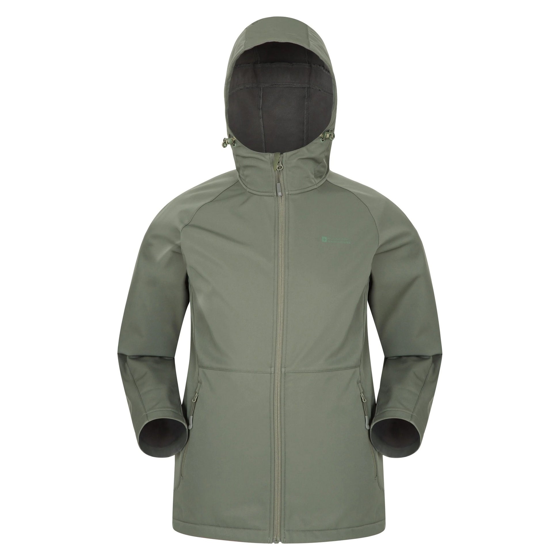 Light Khaki - Front - Mountain Warehouse Mens Helsinki Recycled Polyester Soft Shell Jacket