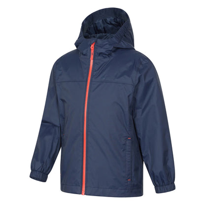 Blue - Side - Mountain Warehouse Childrens-Kids Torrent Waterproof Jacket