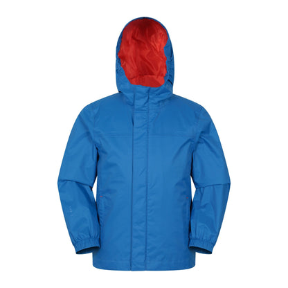 Bright Blue - Front - Mountain Warehouse Childrens-Kids Torrent Waterproof Jacket