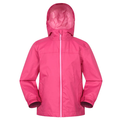 Dark Pink - Front - Mountain Warehouse Childrens-Kids Torrent Waterproof Jacket