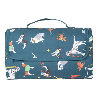Blue - Front - Mountain Warehouse Patterned Picnic Blanket