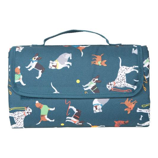 Blue - Front - Mountain Warehouse Patterned Picnic Blanket