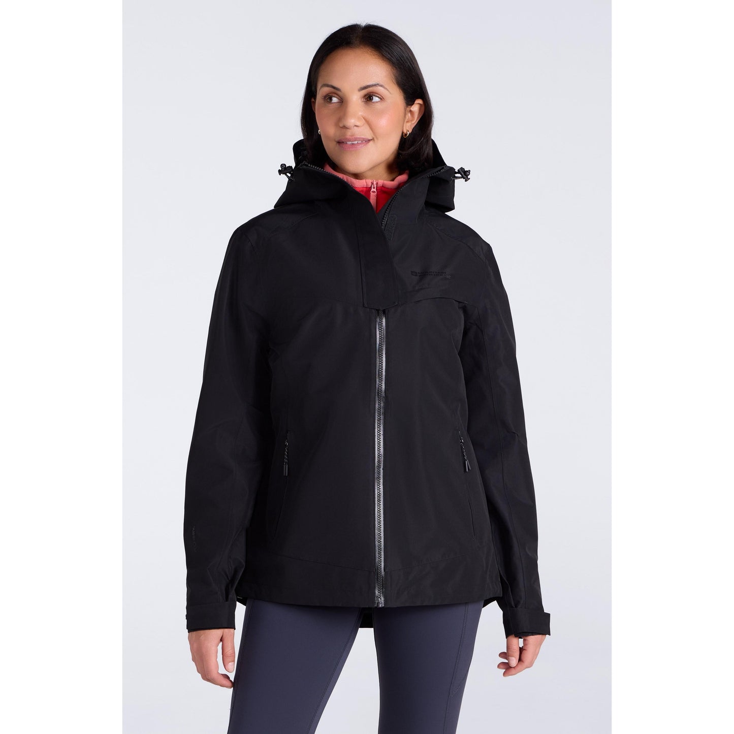 Black - Front - Mountain Warehouse Womens-Ladies Arlberg 2.5 Layer Waterproof Jacket