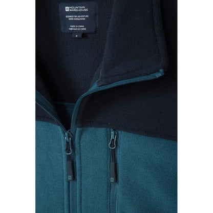 Blue - Pack Shot - Mountain Warehouse Mens Buchanan Fleece Jacket