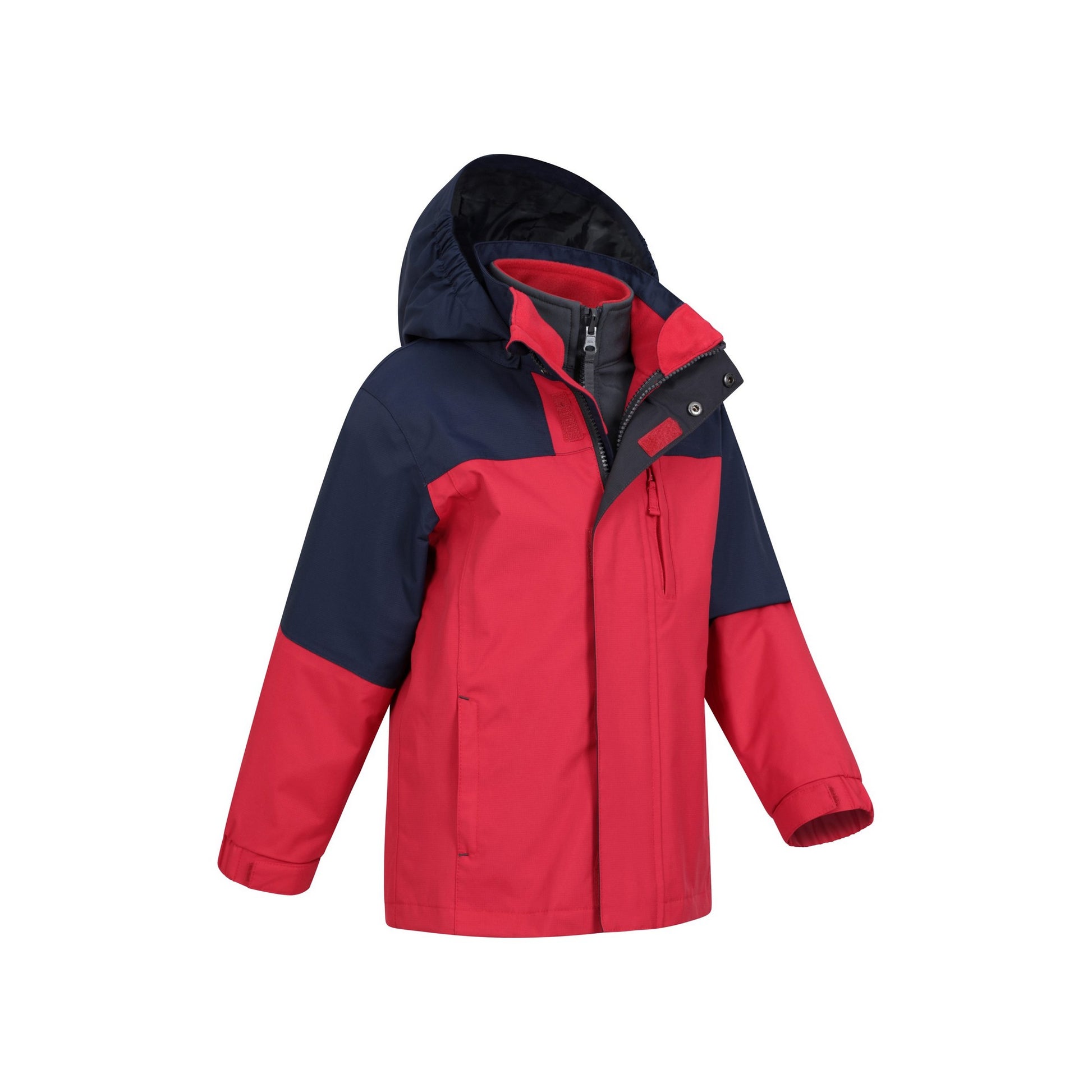 Red - Lifestyle - Mountain Warehouse Childrens-Kids 3 in 1 Waterproof Jacket