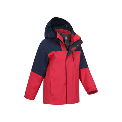 Red - Lifestyle - Mountain Warehouse Childrens-Kids 3 in 1 Waterproof Jacket