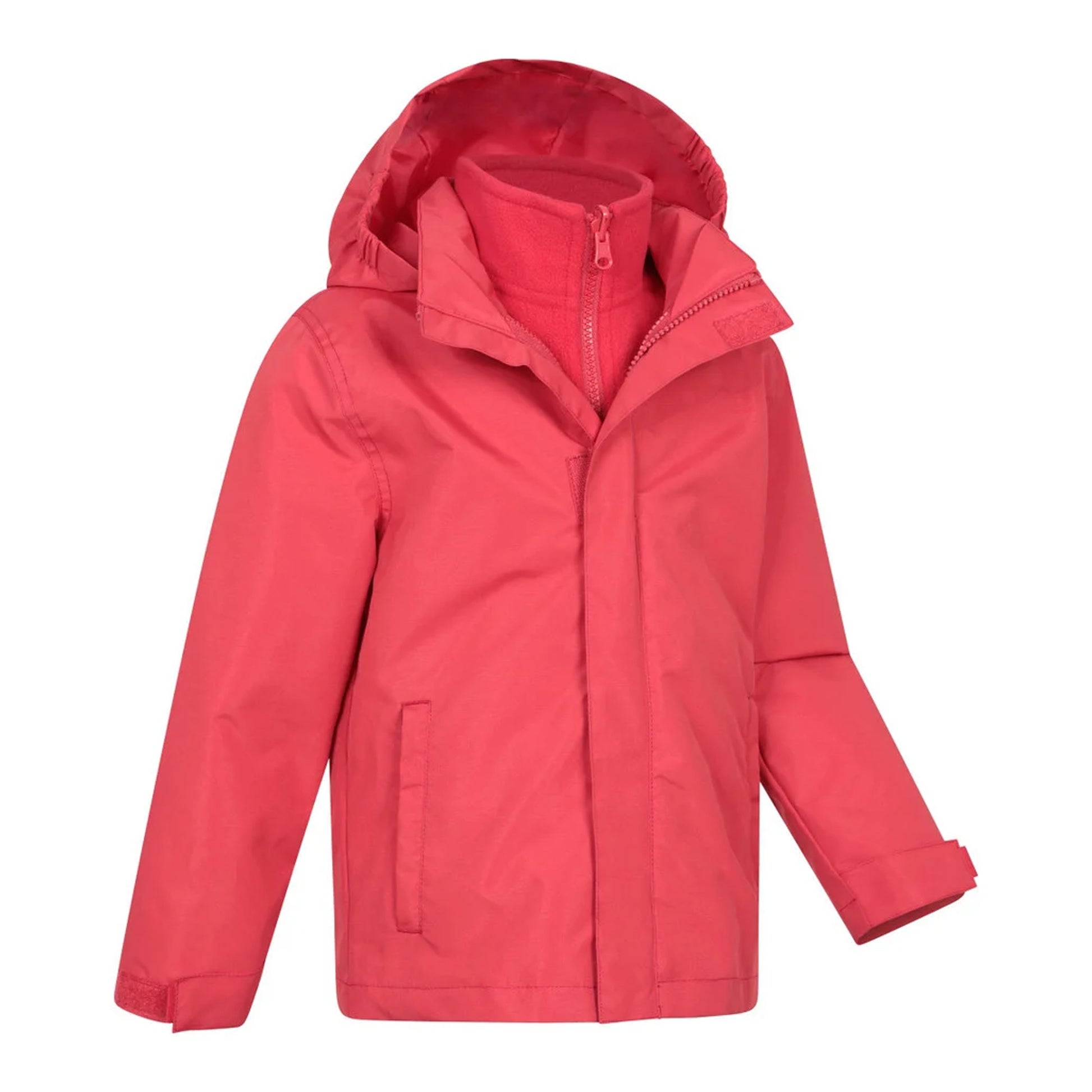 Active Red - Side - Mountain Warehouse Childrens-Kids Fell 3 in 1 Water Resistant Jacket