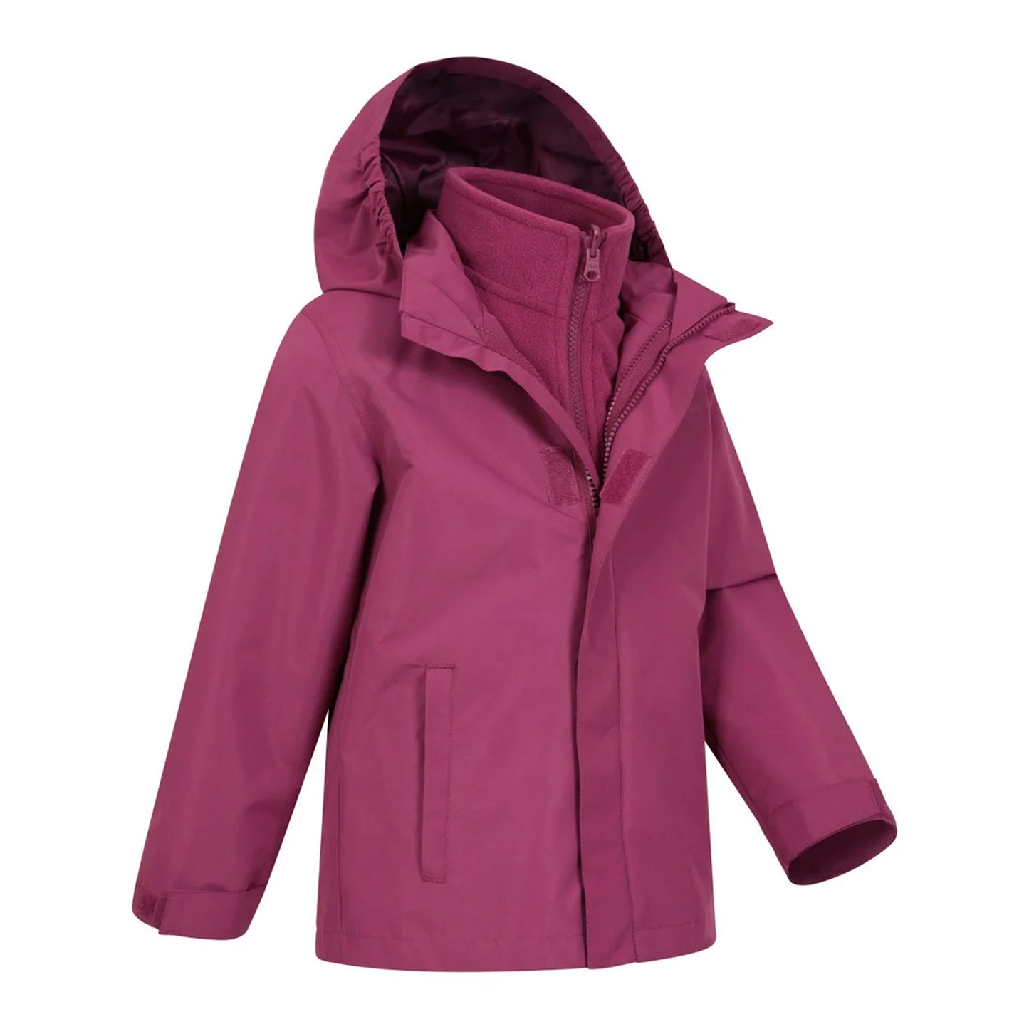 Grape - Side - Mountain Warehouse Childrens-Kids Fell 3 in 1 Water Resistant Jacket