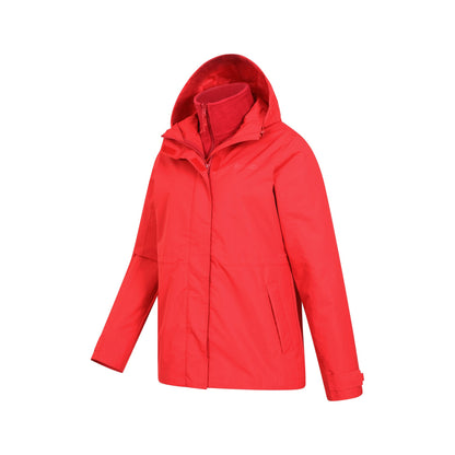 Red - Side - Mountain Warehouse Womens-Ladies Fell 3 in 1 Jacket
