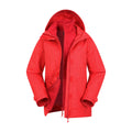 Red - Pack Shot - Mountain Warehouse Womens-Ladies Fell 3 in 1 Jacket