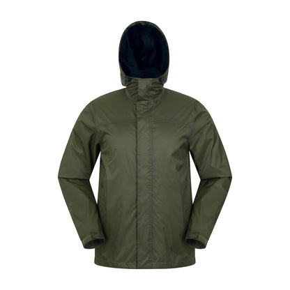 Khaki Green - Front - Mountain Warehouse Mens Torrent Waterproof Jacket