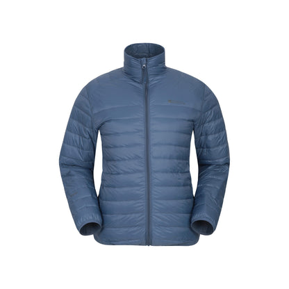 Blue - Front - Mountain Warehouse Mens Featherweight Down Jacket