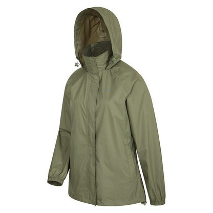 Khaki Green - Close up - Mountain Warehouse Womens-Ladies Pakka Waterproof Jacket
