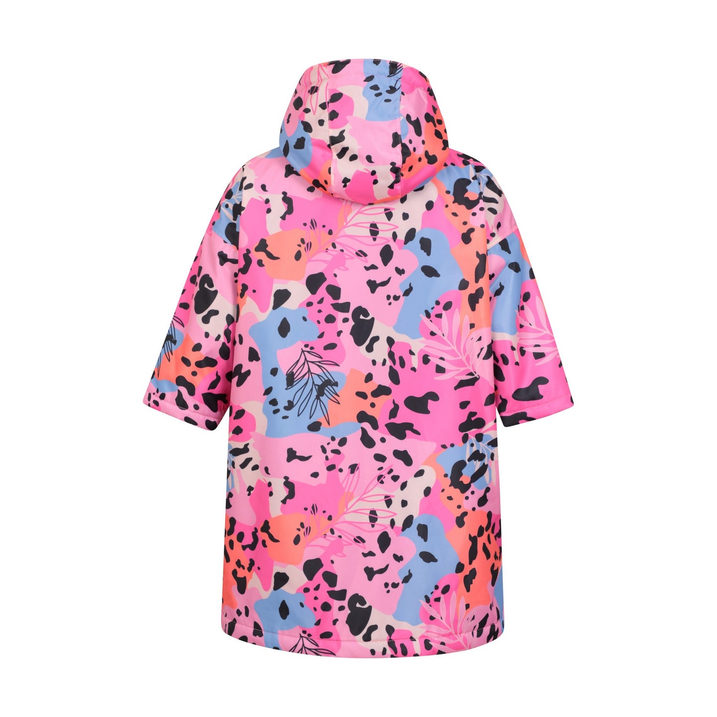 Pink - Back - Mountain Warehouse Childrens-Kids Tidal Animal Print Poncho Jacket