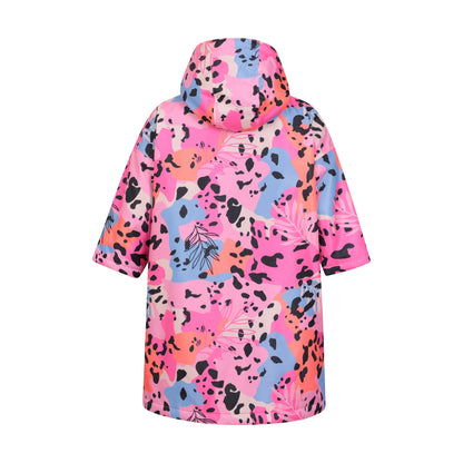 Pink - Back - Mountain Warehouse Childrens-Kids Tidal Animal Print Poncho Jacket