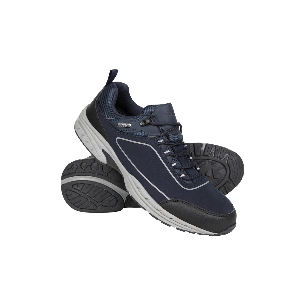 Navy - Pack Shot - Mountain Warehouse Mens Ramble Softshell Waterproof Trainers