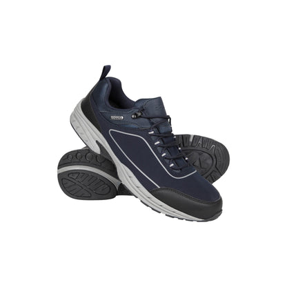 Navy - Pack Shot - Mountain Warehouse Mens Ramble Softshell Waterproof Trainers