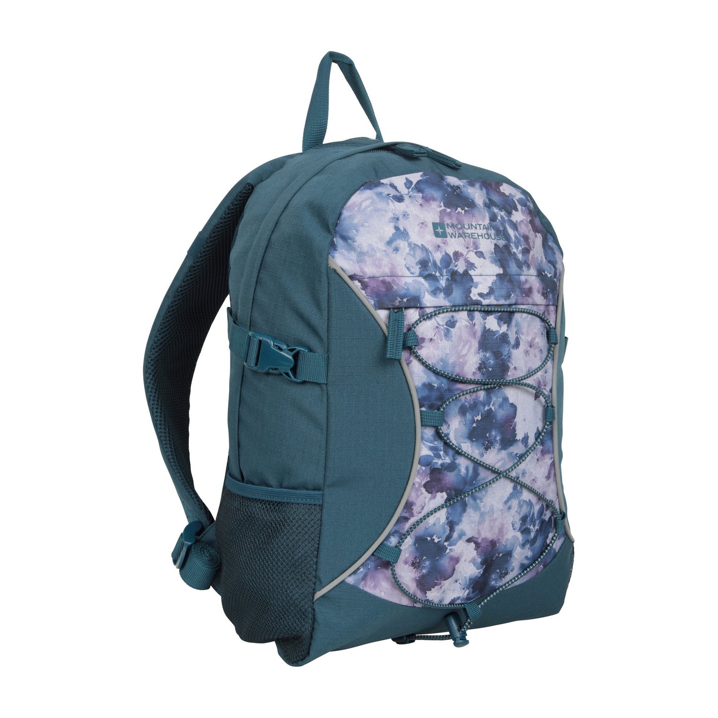 Teal - Side - Mountain Warehouse Bolt Painted Effect 18L Backpack